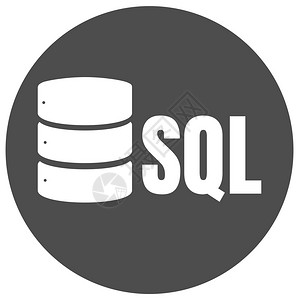 系统服务器互联网SQL数据库图标志设计UI或UX应用程序SQL应用程序在圆形框架中带有阴影的白色铭文图片