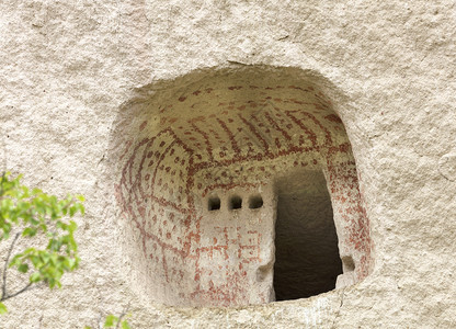 隧道砂岩地点洞穴房屋卡帕多西亚由希腊人在岩石中切割卡帕多西亚洞穴房屋雕刻在岩石中图片