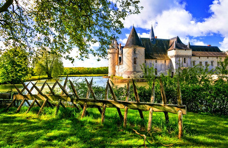 浪漫的仙女法国童话城堡卢瓦尔山谷的中世纪PlessisBourre建筑学图片