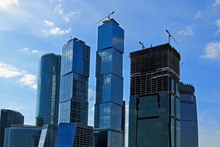 新的莫斯科区公司建筑正在造中新莫斯科区的景象塔技术城市图片