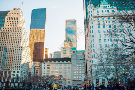 匆忙纽约市1月日纽约市和美国丽的街道2018年日在纽约市曼哈顿和美国丽的街道2018日在纽约市曼哈顿次状态图片