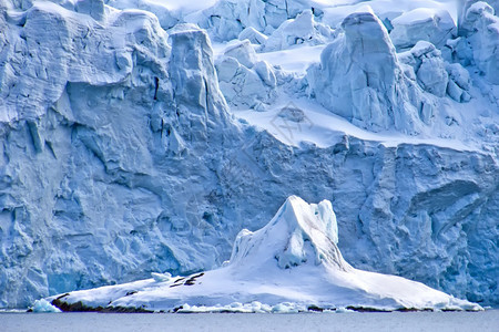深蓝冰川阿尔伯特一地北极斯匹茨贝根瓦尔巴挪威欧洲美丽观察气候学图片
