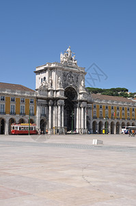 葡萄牙里斯本著名的商业广场又称TerrirodoPaco地标凯结石图片