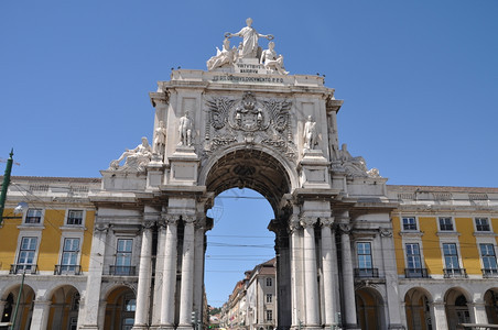 商务葡萄牙里斯本著名的商业广场又称TerrirodoPaco观光建筑学图片