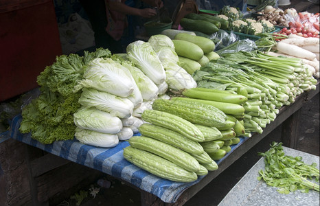 曼谷Bangkok蔬菜市场买钱图片