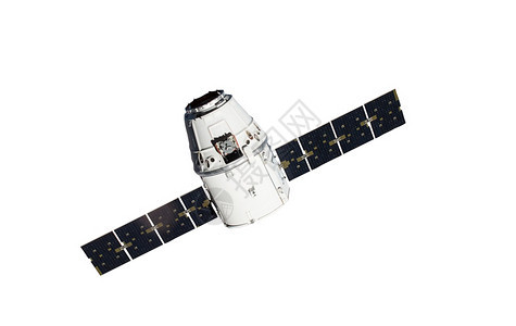 美航空天局器宇宙飞船由美国航天局提供的这张图像元件空间飞行器在白色背景和剪切路径上被孤立图片