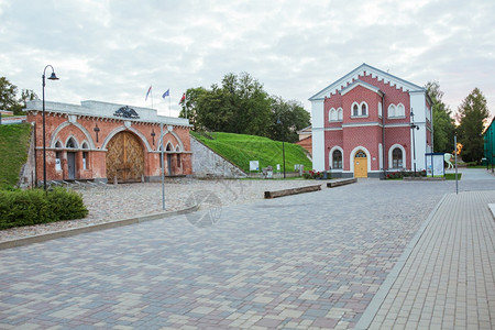 欧洲的据点Daugavpils市拉脱维亚旧城堡和红砖废墟照片1082图片