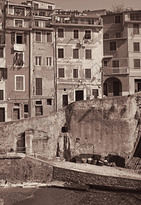 意大利在塞皮亚的CinqueTerreRiomagigiore村色调浪漫的意大利语图片