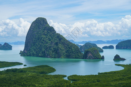 假期泰国PhangNga省山景点泰国近普吉省不为人知位于泰国PhungNga省的SamedNangCheeBay山景点目的地国民图片