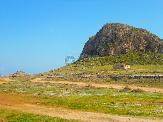 草美丽的西里岛农场建筑古老图片