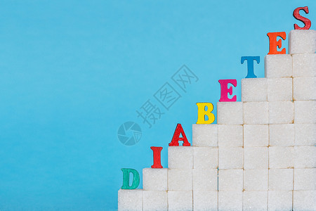 瘾在梯级精炼糖蓝底复制空间接受大量糖导致血和尿病含量上升的字词糖尿病甜点小样图片