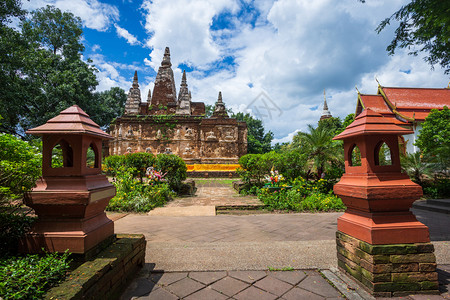 城市约特东方的这是泰国清迈主要旅游景点晚上在清迈的Temple清迈的Temple图片