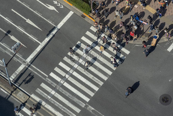 新宿2019年月6日本东京TokyoJAPANFEB2019横跨街口十字路行走的人数最多黄昏夏天图片