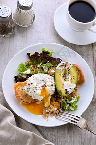 健康早餐牛油果鸡蛋吐司图片