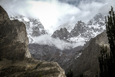 风景优美雪巴基斯坦Karakoram地区HunzaGilgitBaltistan吉尔特Baltistan自然图片