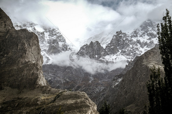 风景优美雪巴基斯坦Karakoram地区HunzaGilgitBaltistan吉尔特Baltistan自然图片