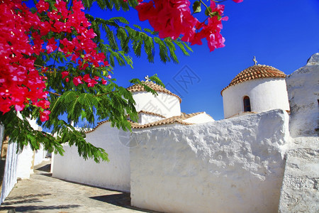 希腊Patmos岛传统希腊基督旅游目的地图片