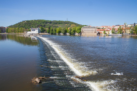 欧洲的照片普拉哈捷克布拉格市捷克旧建筑Vltava河锁2019年4月6日图片