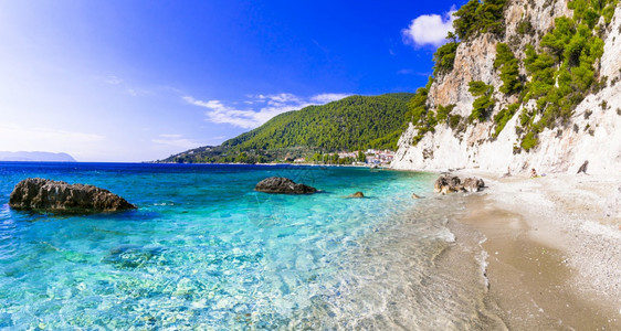 米娅船希腊Skopelos岛最佳海滩希腊Sporades音乐图片