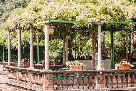 景观闲暇门户14意大利欧洲老城夏季空荡的户外咖啡馆意大利旅游胜地夏季空荡的户外咖啡馆图片