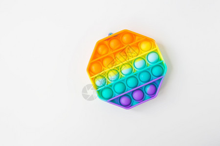 最佳压力气泡时尚的感官玩具新流行的彩色六边形popit抗压玩具ToyfidgetRainbowPop放置文本最时尚的感官玩具新流图片