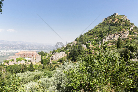 旅行废弃的中世纪城市Mystrass希腊佩洛庞涅斯风景优美皇帝图片