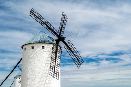 欧洲的文化西班牙CampodeCriptana在DonQuixote路上的典型风车基于文学特点它提到Cervantes小说Don图片