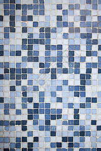 丰富多彩的验证蓝色摩西一个墙的详情装有蓝色瓷砖背景现代颜色图片