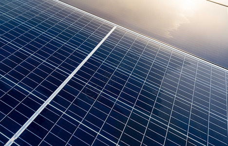 太阳能电池板或光伏组件太阳能发电绿色源可持续资再生能清洁技术太阳能电池板利用太阳光作为能源发电的可持续植物图片