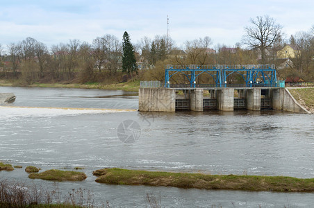 具体的巴塞尔水河流网关大坝水力地标工程业建筑水力结构河堤和水库行业图片