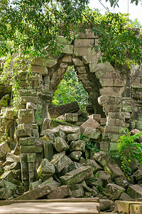 结石彭马拉城堡过去倒塌的高棉国度印教废墟图片