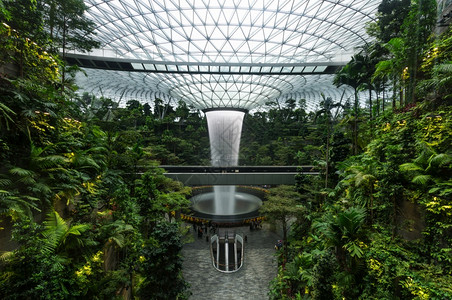 樟宜森林时间Changi机场SINGAPORE20FEB新加坡SINGAPORRE旅行假日连接FEB的桥梁与1号终点站和23号终图片