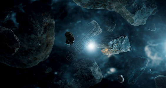 星远太阳系中的小行星科幻说概念ScienceFreatSystemSystem辉光点亮图片