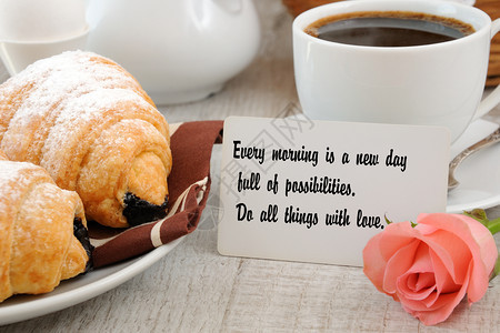 莫塞尔巧克力每天清晨都是新的一天充满可能一天用爱做切事以鼓舞人心的话说早餐励志图片