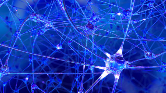 3D人工神经细胞网络和机器人脑中突触的工智能网络传承通过机器人电子脉冲和排放的电动脉冲和流出的神经元网络在信息处理过程中通人造未图片