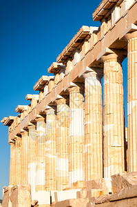 遗产Partenon是希腊古城中幸存下来的最重要建筑古董的图片