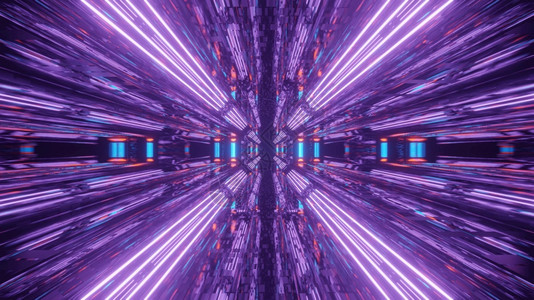 形象的高科技紫色浮华无尽隧道4kuhd3d插图背景发光隧道的速效果插图背景簇宇宙的图片