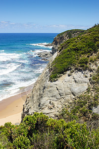 悬崖蓝色的澳大利亚维多州奥特韦角公园地貌图景户外图片