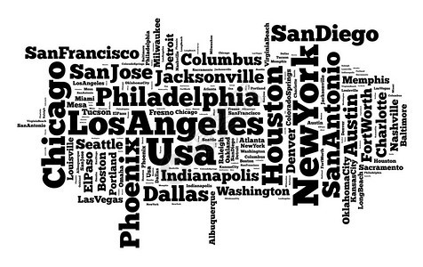 圣荷西美国城市云文字概念美国城市词云文本概念萨克拉门托芝加哥图片
