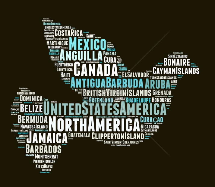皮埃尔密克隆格林纳达北美各州和领土字词云概念的北美洲州和领土博内尔岛图片