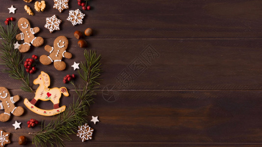 盒子落下肉桂为圣诞节选择姜饼干并复制空间分辨率和高质量的美丽图片顶端视为圣诞节选择姜面包饼干复制空间优美照片概念高品质清晰度的漂图片