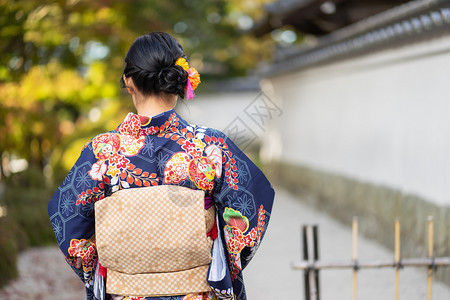 裙子伏见在京都FushimiInari神社红木托里门中身着日本和服的吉沙斯女孩穿日本和服同义词这实际上意味着一件要穿的东西大门图片