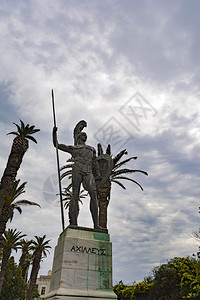 艺术的金属希腊科孚岛阿喀琉斯宫的雕像宫位于希腊科孚岛阿喀琉斯宫西南10公里处的Gastouri村观光图片