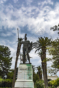独特历史能够希腊科孚岛阿喀琉斯宫的雕像宫位于希腊科孚岛阿喀琉斯宫西南10公里处的Gastouri村图片