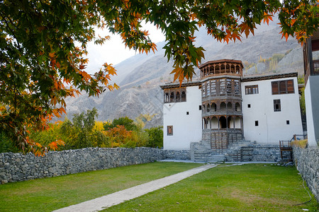 酒店自然巴基斯坦GhancheGilgitBaltistan秋天古代Khaplu宫的面和主要入口旅行图片