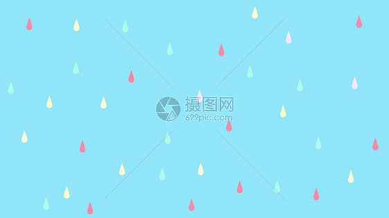 儿童幼园和的软梯度糊式动画漫概念或演示文稿摘要kawaii雨滴出彩色背景泰国光谱童话图片