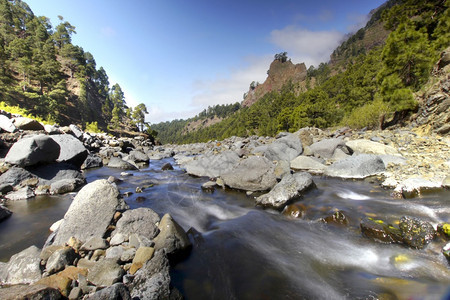 岩石浆可爱的塔布里恩特河和墙塔卡尔德拉布伦特公园生物圈保护区津巴布韦环境保护署LIC拉帕尔马加那利群岛西班牙欧洲图片