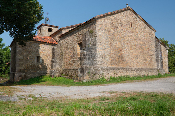 遗产崇拜多里加旧教堂西班牙阿斯图里亚格拉多与萨之间圣地亚哥卡米诺小道的地标灵图片