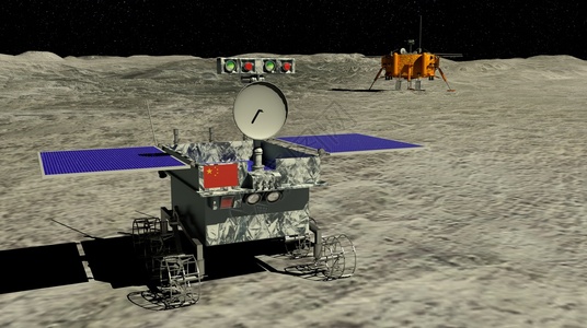 农历质地自然月YUTU2号月历在球表面滚动开始与三维背景图解的中昌和4月圆探测器进行索图片