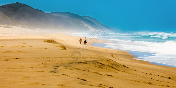 寂寞南非西曼加利索湿地公园iSimangaliso海滩万里无云英石图片